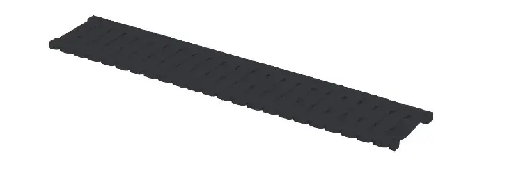 PLASTİK DRENAJ KANALI IZGARASI SİYAH 100x500 mm