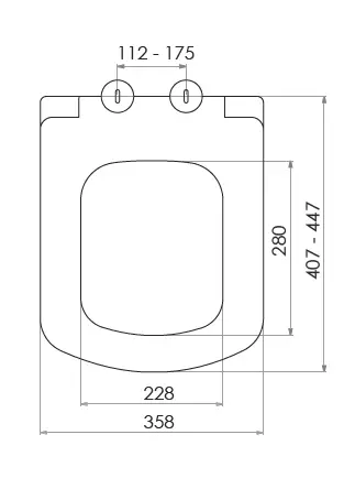 PUNTO KLOZET KAPAĞI (YAVAŞ KAPANAN - METAL MENTEŞELİ - ÜSTTEN SIKMALI)