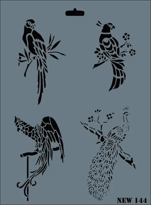 Rich New Seri N-144 Stencil 35x25 cm