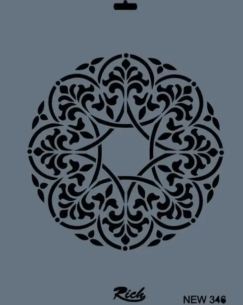 Rich New Seri N-346 Stencil 35x25 cm