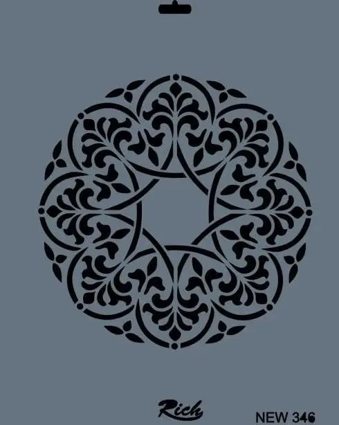 Rich New Seri N-346 Stencil 35x25 cm