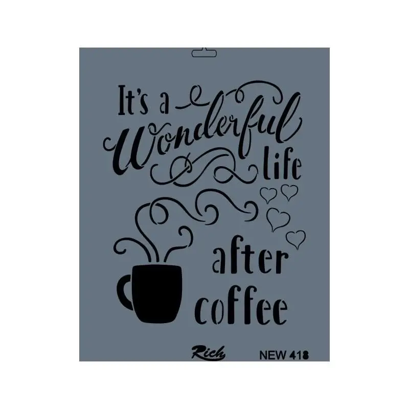 Rich New Seri N-418 Stencil 35x25 cm