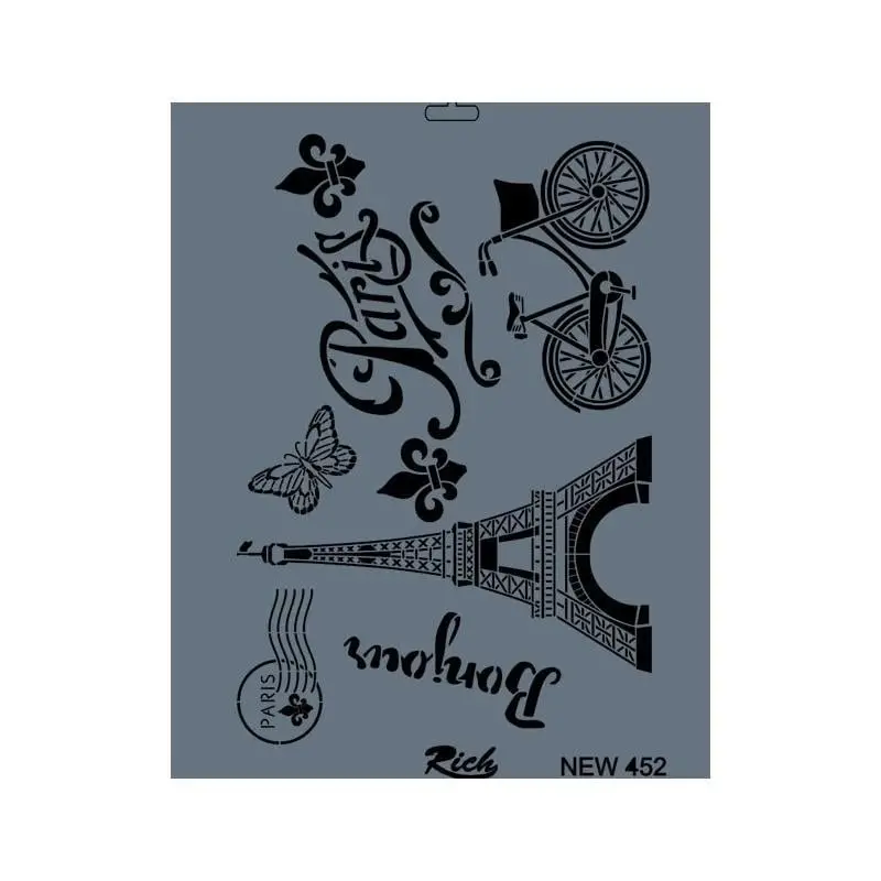 Rich New Seri N-452 Stencil 35x25 cm