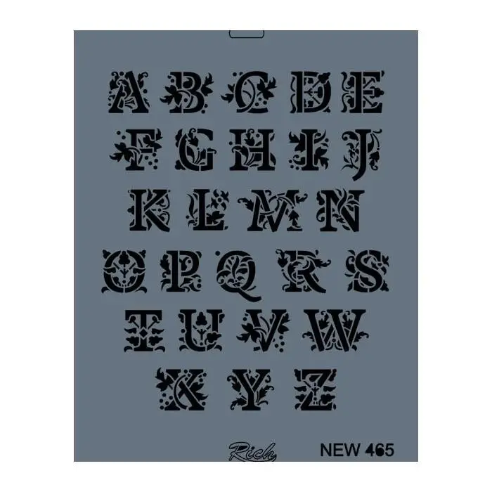 Rich New Seri N-465 Stencil 35x25 cm