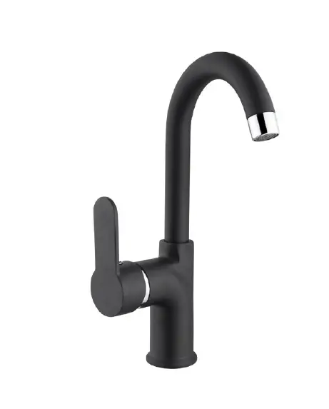 RİVA MİX KUĞU LAVABO BATARYASI SİYAH ( Q35 KARTUŞ )