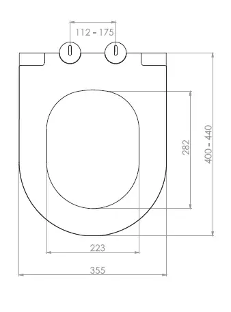 SLIM ELEGANCE KLOZET KAPAĞI (YAVAŞ KAPANAN - METAL MENTEŞE TAKIMI - ÜSTTEN SIKMALI)