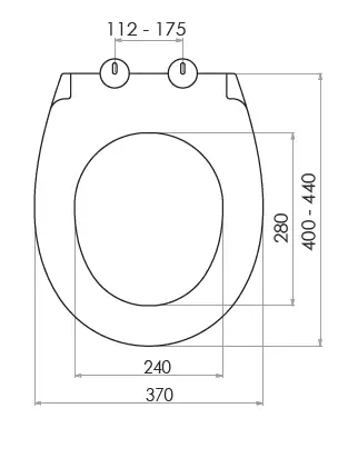 STAR KLOZET KAPAĞI (YAVAŞ KAPANAN - METAL MENTEŞELİ - ÜSTTEN SIKMALI)