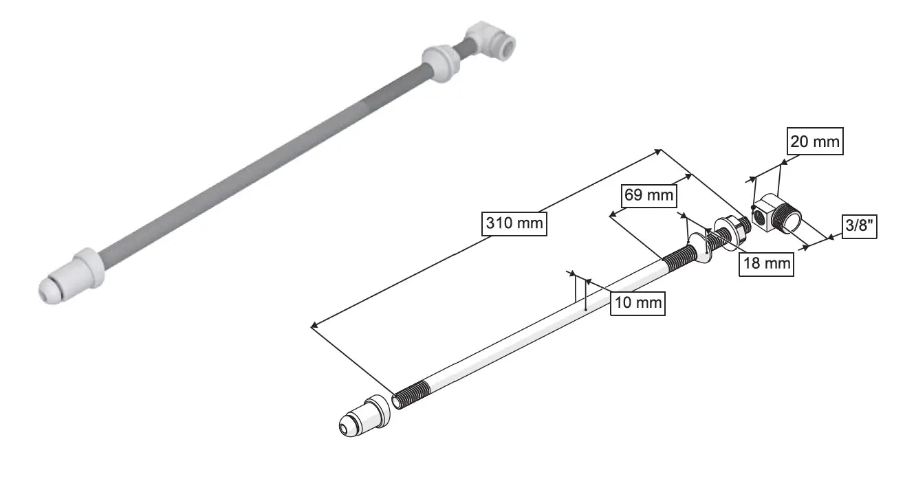 TAHARET ÇUBUĞU KROM UÇLU