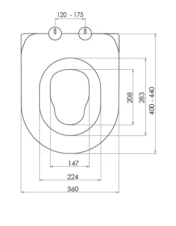 TWIN (ÇOCUK ADAPTÖRLÜ) KLOZET KAPAĞI (YAVAŞ KAPANAN - ÜSTTEN SIKMALI)