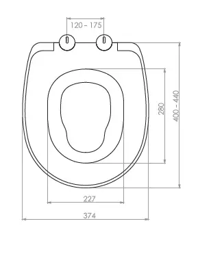 UNIVERSAL (ÇOCUK ADAPTÖRLÜ) KLOZET KAPAĞI (YAVAŞ KAPANAN - ÜSTTEN SIKMALI)