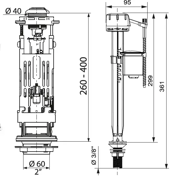 WİRGUİN ÇİFT KADEMELİ REZERVUAR İÇ TAKIM