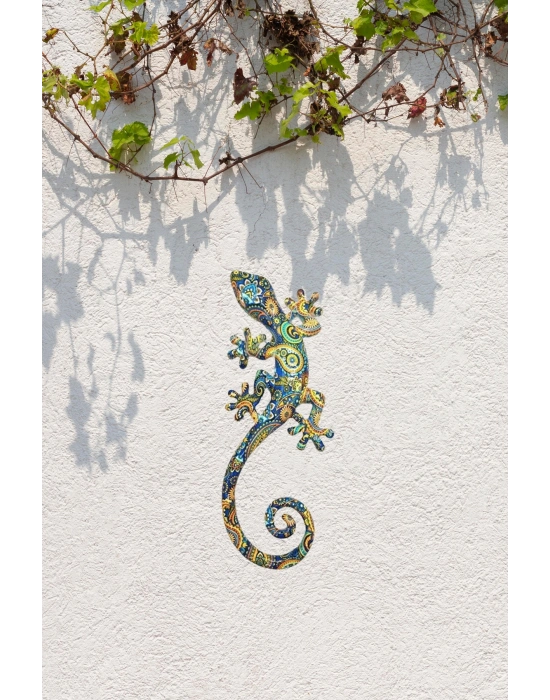 Gekko 3 Boyutlu Dekoratif Reçine Salon Balkon Dış Duvar Süsü Hediye Uğur Getirsin