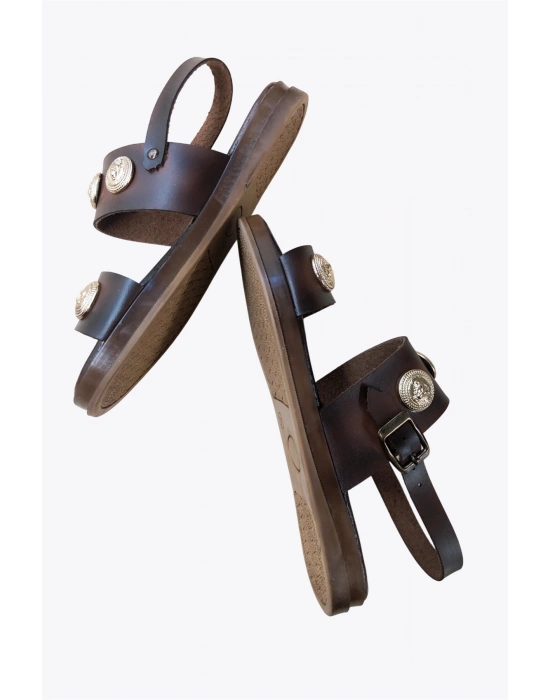 Lidya Boncuklu Rahat Bodrum Sandalet