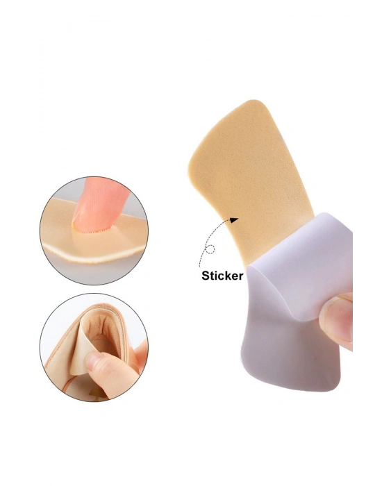 Ayakkabı Topuk Vurma Önleyici, Daraltma ve Ayak Taban Arkası Koruyucu Pedi 1 Çift Krem