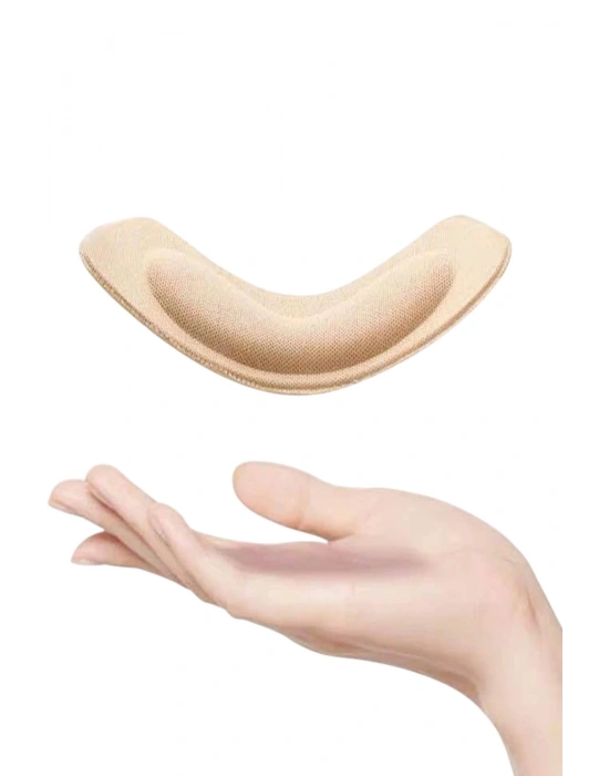 Ayakkabı Topuk Vurma Önleyici, Daraltma ve Ayak Taban Arkası Koruyucu Pedi 1 Çift Krem