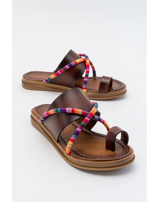 Jenny Parmak Arası Deri Terlik