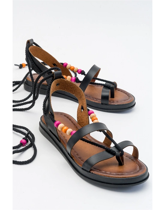 Clarence Parmak Arası Bağcıklı Bodrum Sandalet