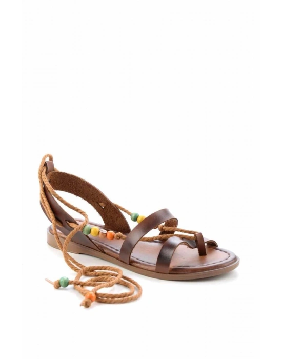 Clarence Parmak Arası Bağcıklı Bodrum Sandalet