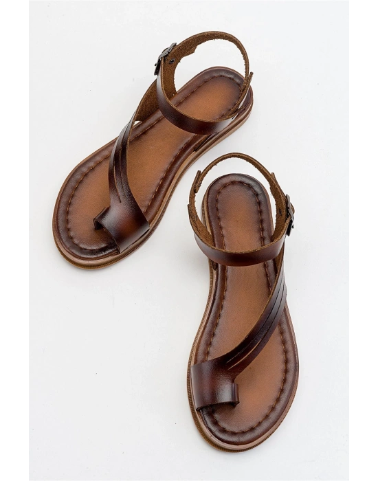 Teta Deri Parmak Arası Bodrum Sandalet