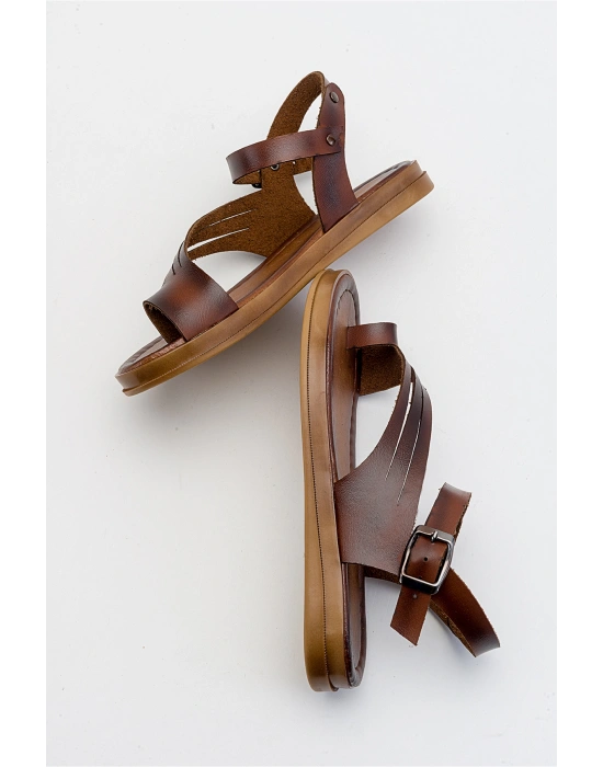 Teta Deri Parmak Arası Bodrum Sandalet