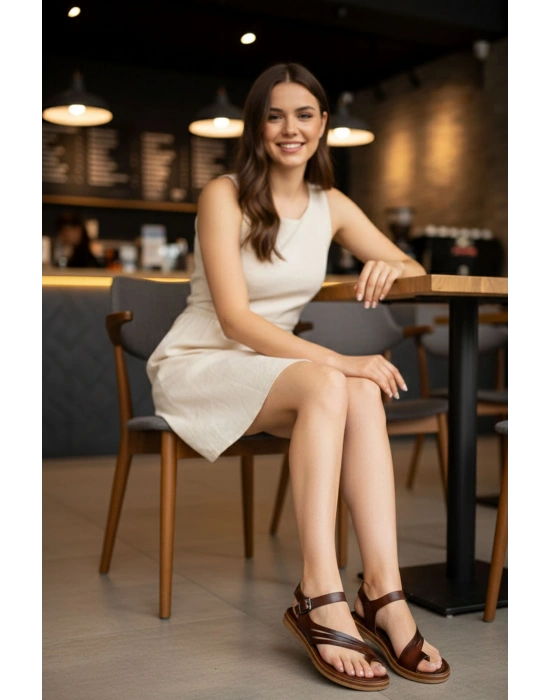 Teta Deri Parmak Arası Bodrum Sandalet