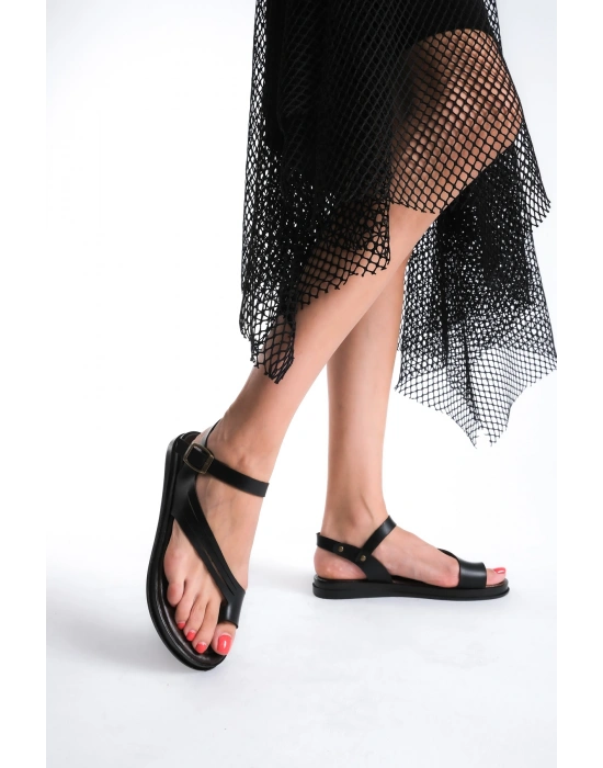 Teta Deri Parmak Arası Bodrum Sandalet