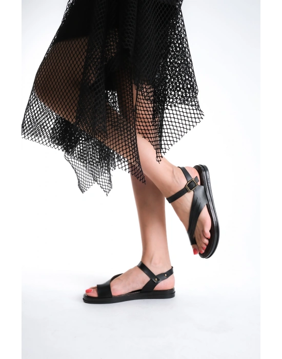 Teta Deri Parmak Arası Bodrum Sandalet