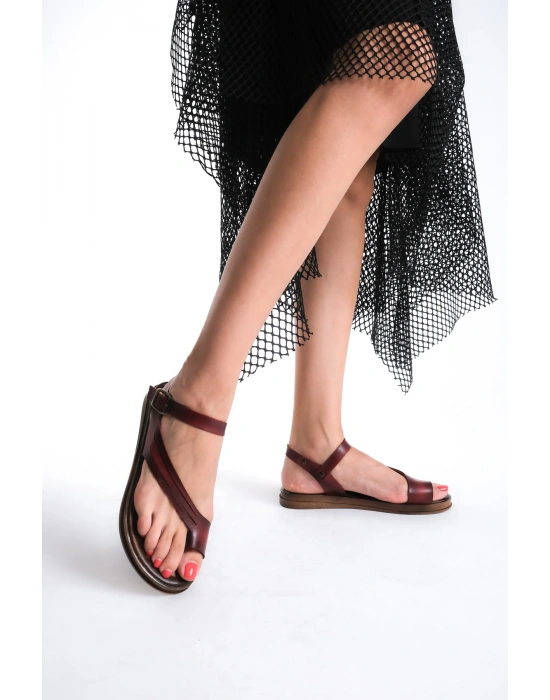 Teta Deri Parmak Arası Bodrum Sandalet