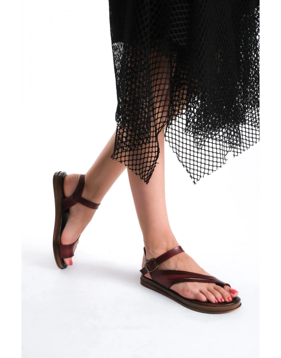 Teta Deri Parmak Arası Bodrum Sandalet