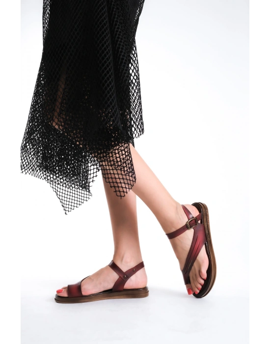 Teta Deri Parmak Arası Bodrum Sandalet