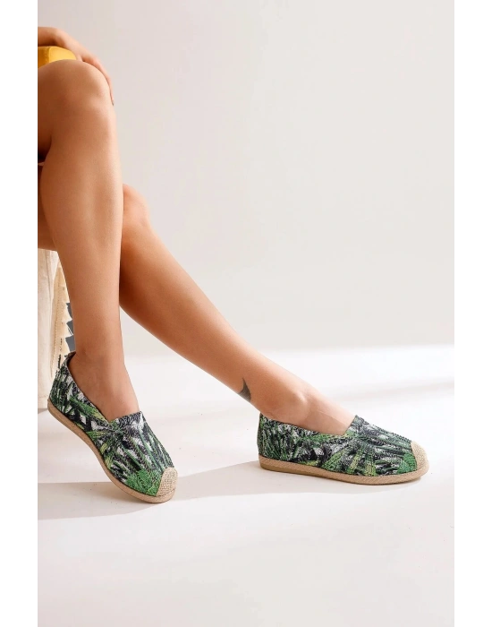 Jungle Çok Renkli Örgü Triko Kadın Espadril