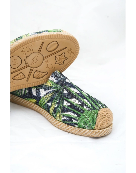 Jungle Çok Renkli Örgü Triko Kadın Espadril