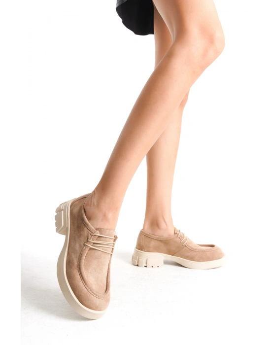 Marisa Kadın Kalın Taban Loafer Makosen Ayakkabı