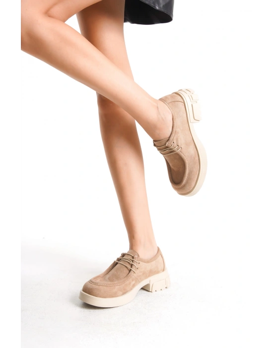 Marisa Kadın Kalın Taban Loafer Makosen Ayakkabı