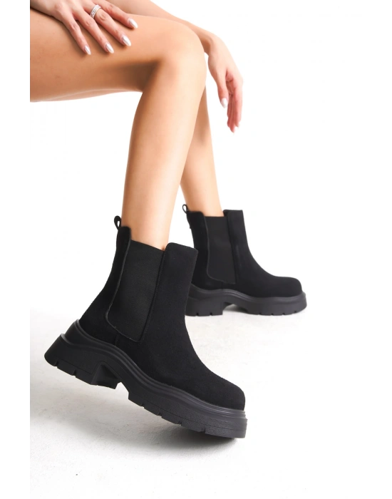 Chelsea Kadın Yandan Lastikli Günlük Kalın Taban Bot