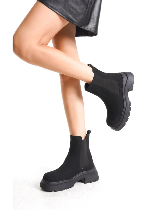 Chelsea Kadın Yandan Lastikli Günlük Kalın Taban Bot