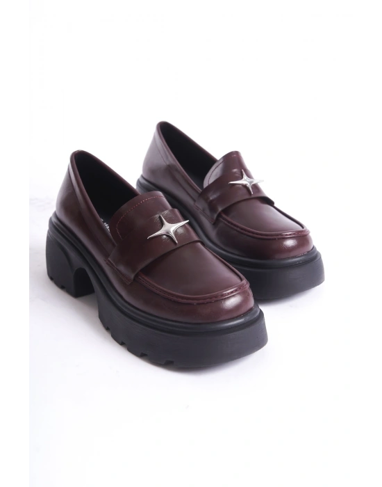 Monisa Kadın Kalın Taban Loafer Makosen Günlük Ayakkabı