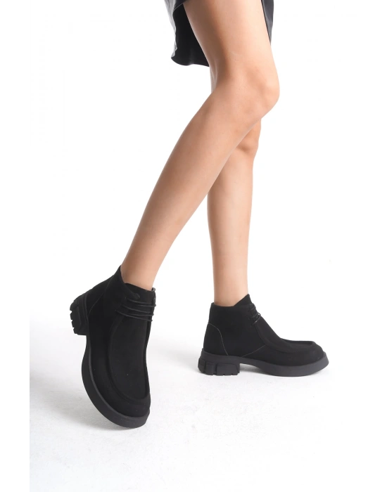 London Yarım Boğaz Bağcıklı Kalın Taban Günlük Rahat Bot