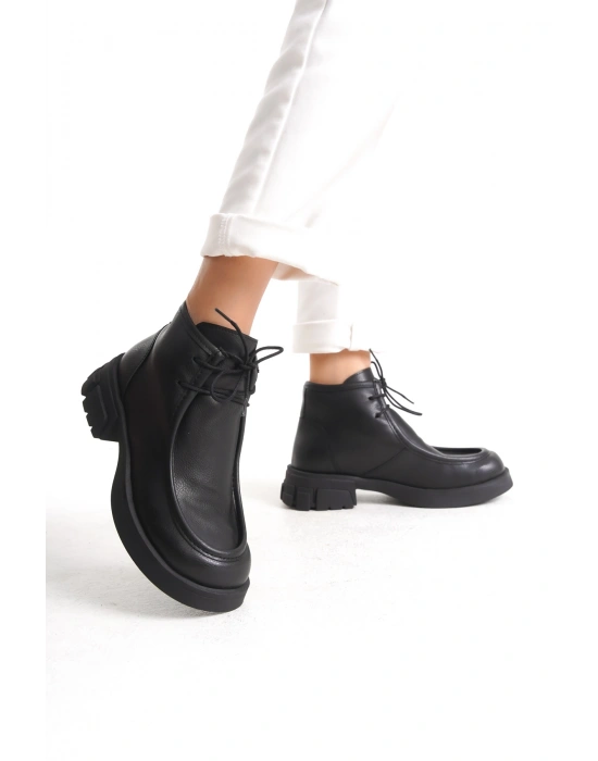 London Yarım Boğaz Bağcıklı Kalın Taban Günlük Rahat Bot