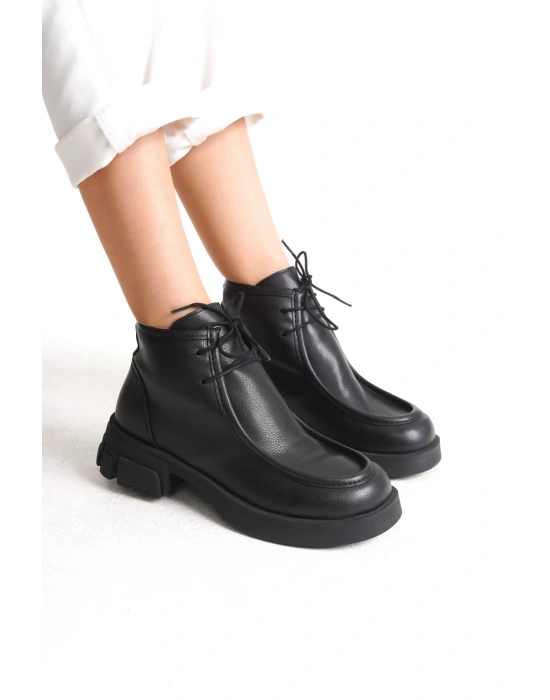 London Yarım Boğaz Bağcıklı Kalın Taban Günlük Rahat Bot