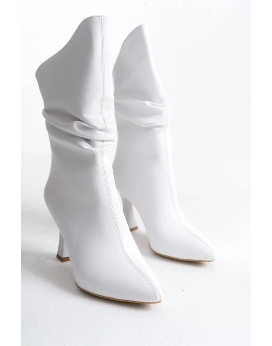 Marta Sivri Burun Körüklü Arkadan Fermuarlı Kadeh Topuklu Çizme