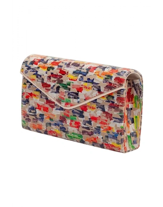 Zincir Askılı Renkli Şık İtalyan Portföy Çanta