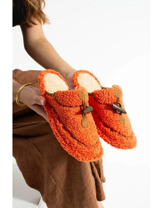 Nelly Düğmeli Detaylı Havlu Kadın Ev Terliği