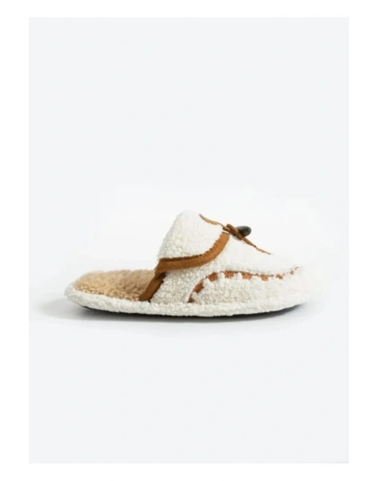 Nelly Düğmeli Detaylı Havlu Kadın Ev Terliği