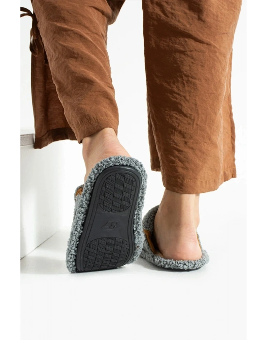 Nelly Düğmeli Detaylı Havlu Kadın Ev Terliği