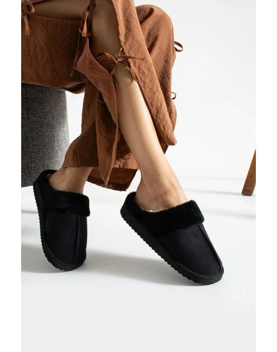 İçi Tüylü Rahat Sessiz Ev Terliği