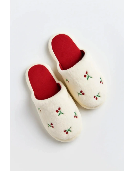 Sevimli Kadın Ev Teliği Sessiz Hafif Yumuşak Taban Nakışlı