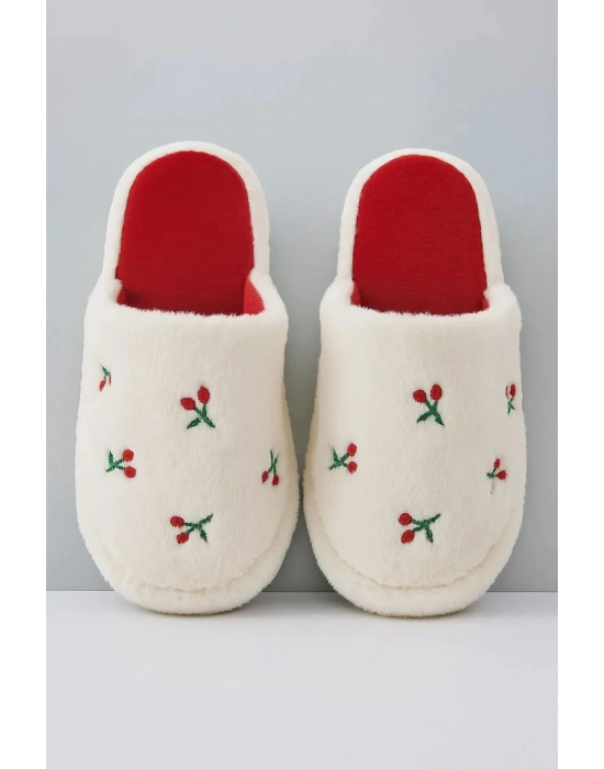 Sevimli Kadın Ev Teliği Sessiz Hafif Yumuşak Taban Nakışlı