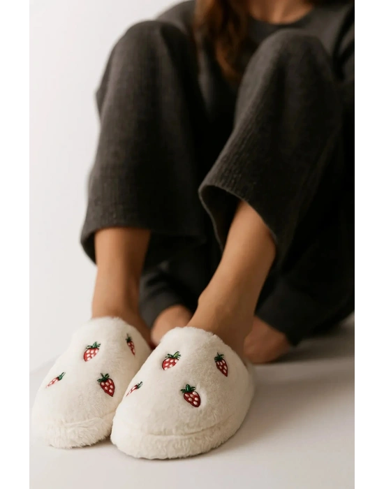 Sevimli Kadın Ev Teliği Sessiz Hafif Yumuşak Taban Nakışlı