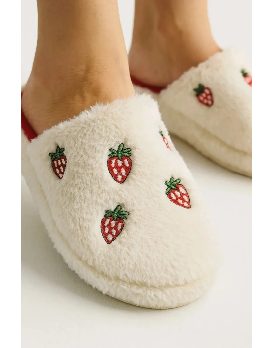 Sevimli Kadın Ev Teliği Sessiz Hafif Yumuşak Taban Nakışlı